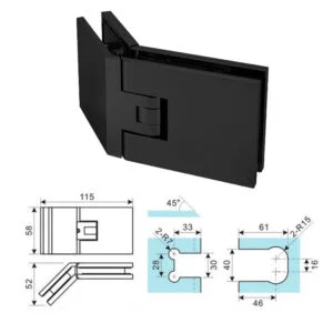 Glass-To-Glass Door Spring Hinge Model Sgh-1603