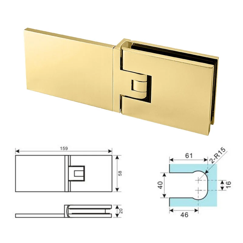 Glass To Wall Spring Hinge Mounted On A Door