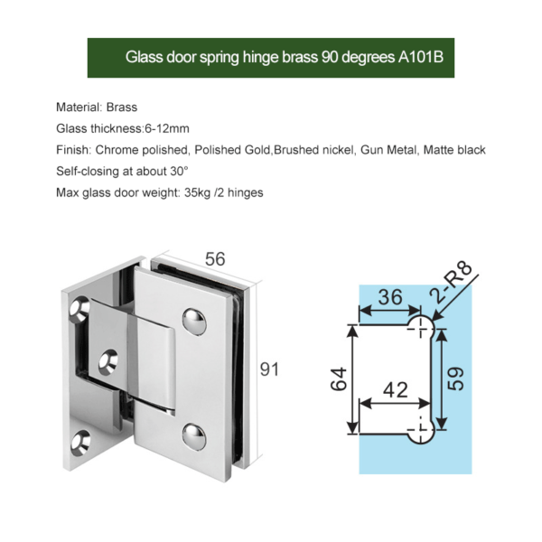 A101B Buy Shower Door Hardware In Bulk | Sgh Shower Hinges