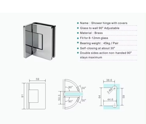 Detail 03 Buy Shower Door Hardware In Bulk | Sgh Shower Hinges