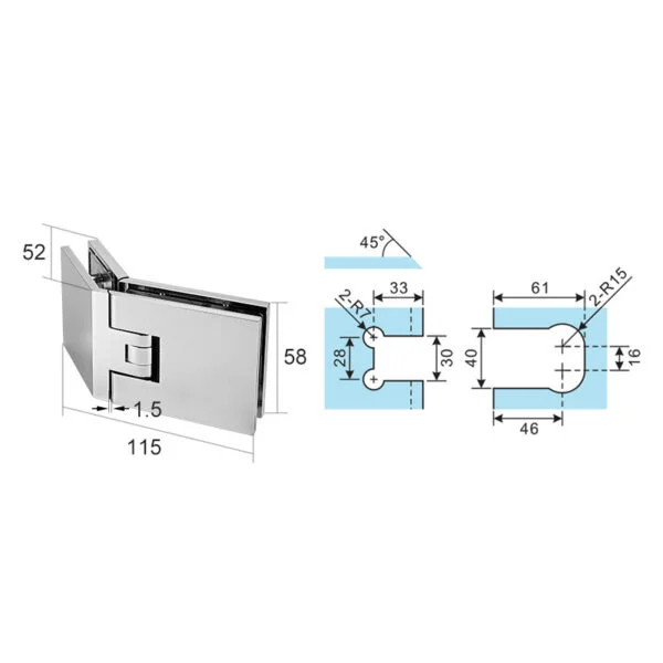 Ghc1603A 1 One-Stop Solution For High-Quality Shower Door Hardware And Accessories