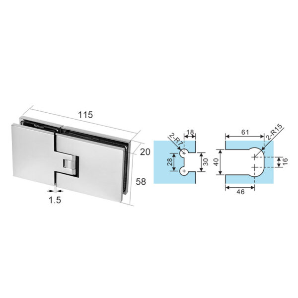 Ghc1604A 1 Buy Shower Door Hardware In Bulk | Sgh Shower Hinges