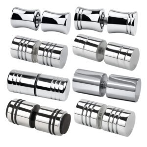 Back-to-Back Brass Cylindrical Shower Door Knobs SGH-K14