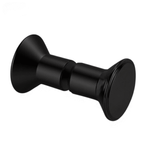 Large back-to-back brass glass shower door knob, size Φ47 × 42mm. Fits 6–12mm glass, available in Chrome, Polished Gold, and Brushed Nickel finishes.