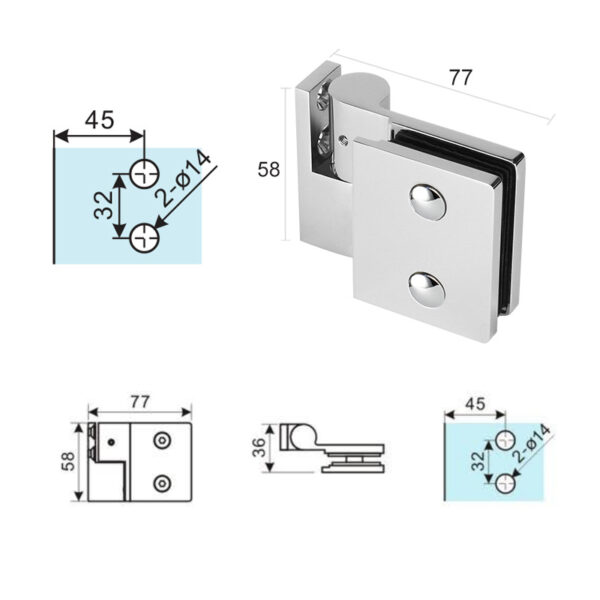 Ghl111R 1 Buy Shower Door Hardware In Bulk | Sgh Shower Hinges