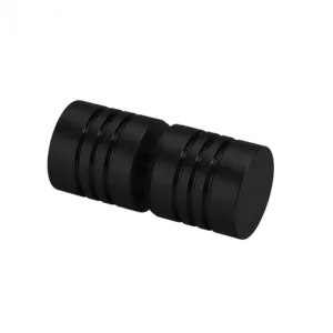SGH-K14K modern brass glass shower door knobs. Back-to-back design, Φ30 × 30mm, fits 6–12mm glass. Available in Chrome, Gold, and Brushed Nickel finishes.