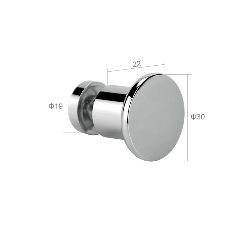 Runde Messing Glas Dusche Türgriff