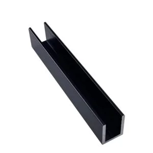 1/2 inch fixed panel shower door with deep u-channel
