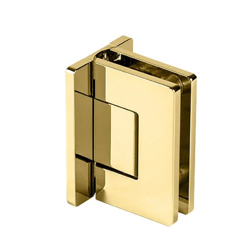 Brass shower glass door hinge at 90-degree angle