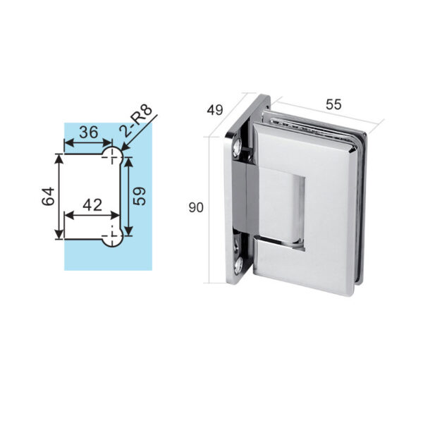 301B 1 Buy Shower Door Hardware In Bulk | Sgh Shower Hinges