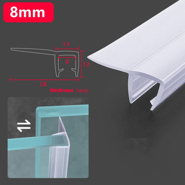 F Jamb Seal For Glass Whtie 8Mm Buy Shower Door Hardware In Bulk | Sgh Shower Hinges