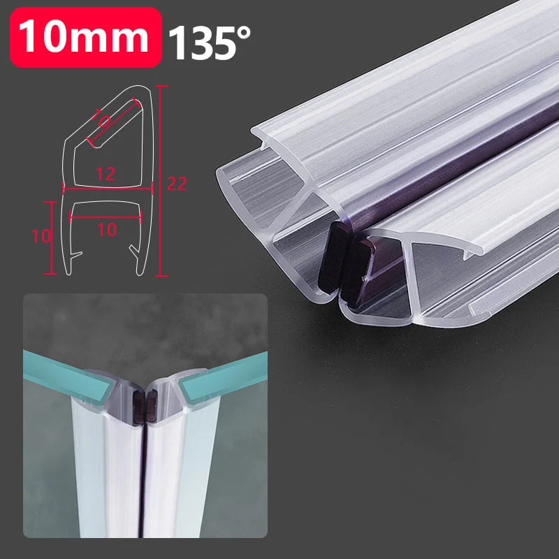 White Magnetic Pvc Shower Door Seals Pair 10Mm Wide