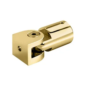 Brass wall-to-tube adjustable connector in gold finish