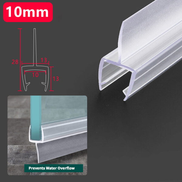 Shower Door Single Fin Bottom Seal White 10Mm Buy Shower Door Hardware In Bulk | Sgh Shower Hinges