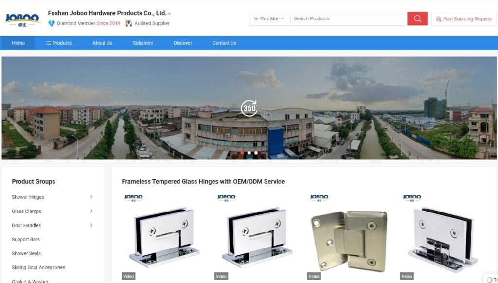 5. Foshan Joboo Hardware Products Co. Ltd.​ One-Stop Solution For High-Quality Shower Door Hardware And Accessories