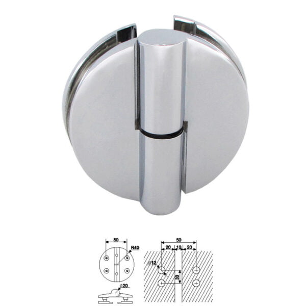 Brass Circular Lift Hinge For Shower Glass Door Rd203L 07 One-Stop Solution For High-Quality Shower Door Hardware And Accessories