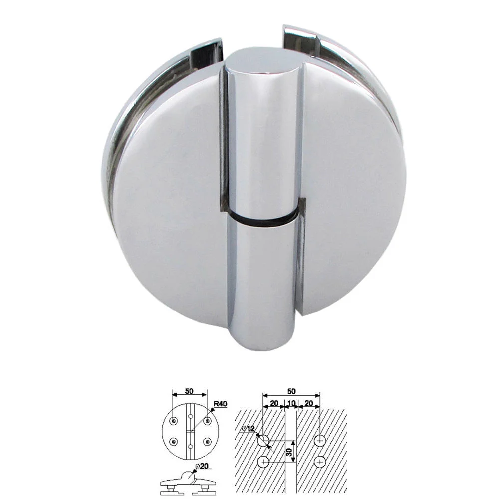 Brass Circular Lift Hinge For Shower Glass Door - Rd203L-07