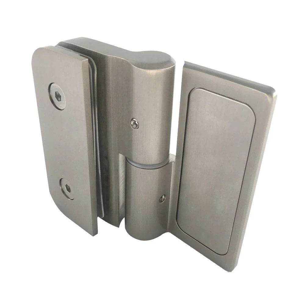 Gebürstetes Messing 90-Grad Wand zu Glas Dusche Türscharnier - Pk9050L-04
