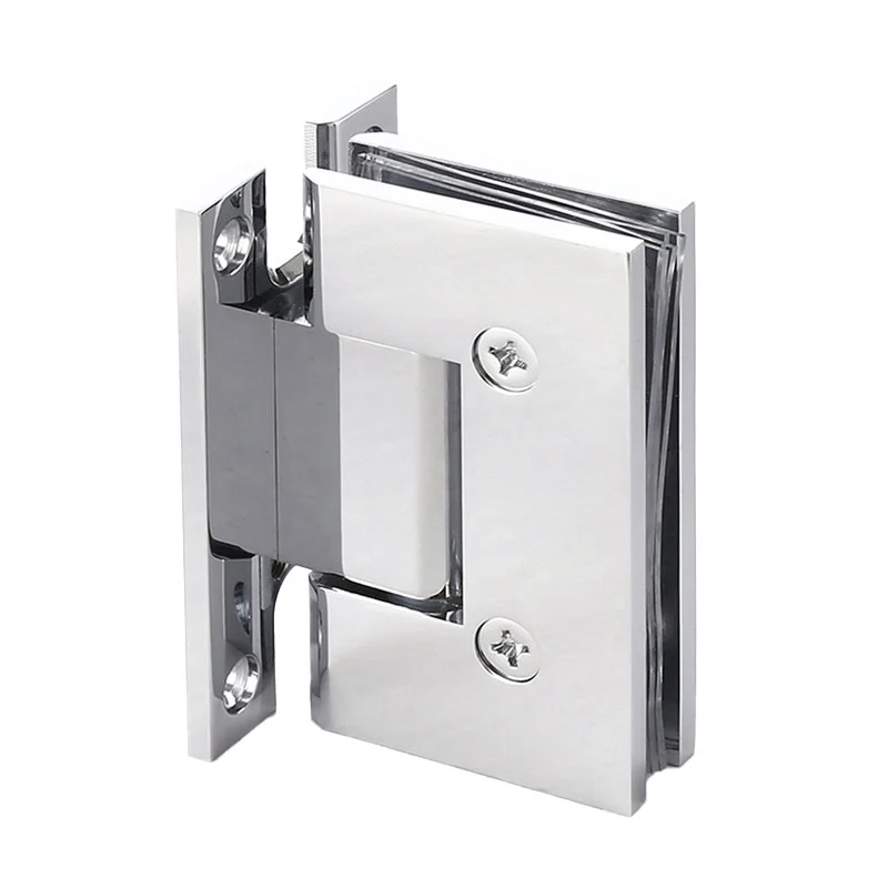 Charnela de Ducha Cromada de Pared a Cristal con Plato Trasero H Tlw-101