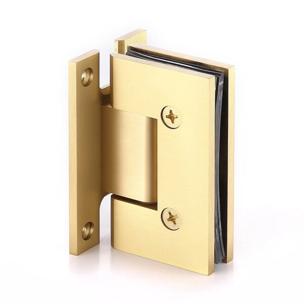 Gold Heavy Duty Wall To Glass H Back Plate Shower Hinge Tlw 101 One-Stop Solution For High-Quality Shower Door Hardware And Accessories