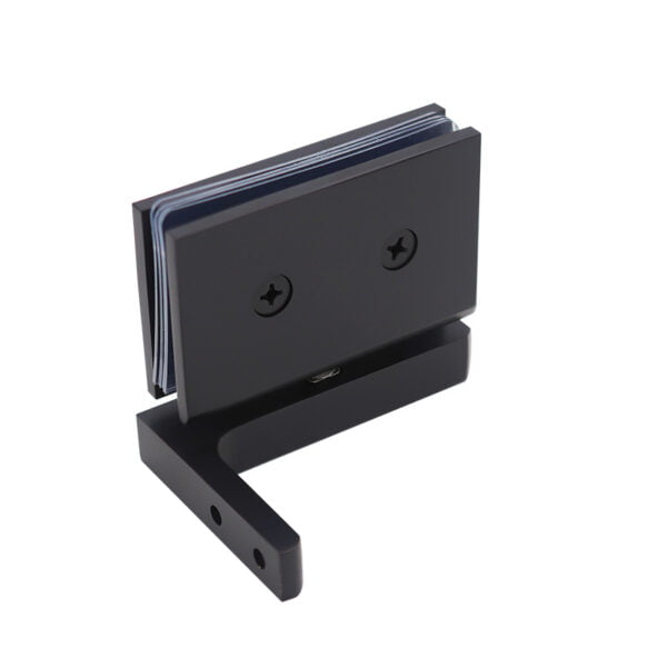 Offset Bracket Wall Mount Left Hand Shower Pivot Hinge Hy48 Black One-Stop Solution For High-Quality Shower Door Hardware And Accessories