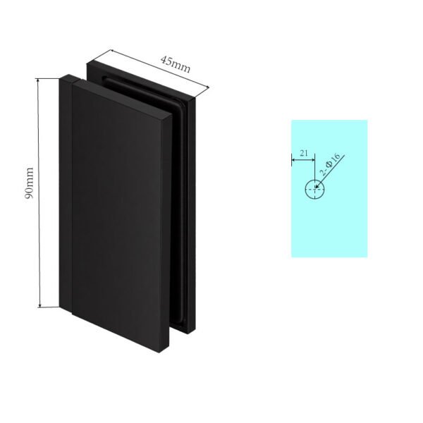 Sd9045A Brass 90° Glass To Wall Clamp Clip With Cover Size