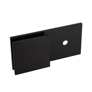 SDC140C Long collier de serrage 180° verre/mur en laiton carré
