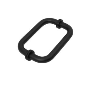 Poignée de porte de douche tubulaire noire 6" dos à dos
